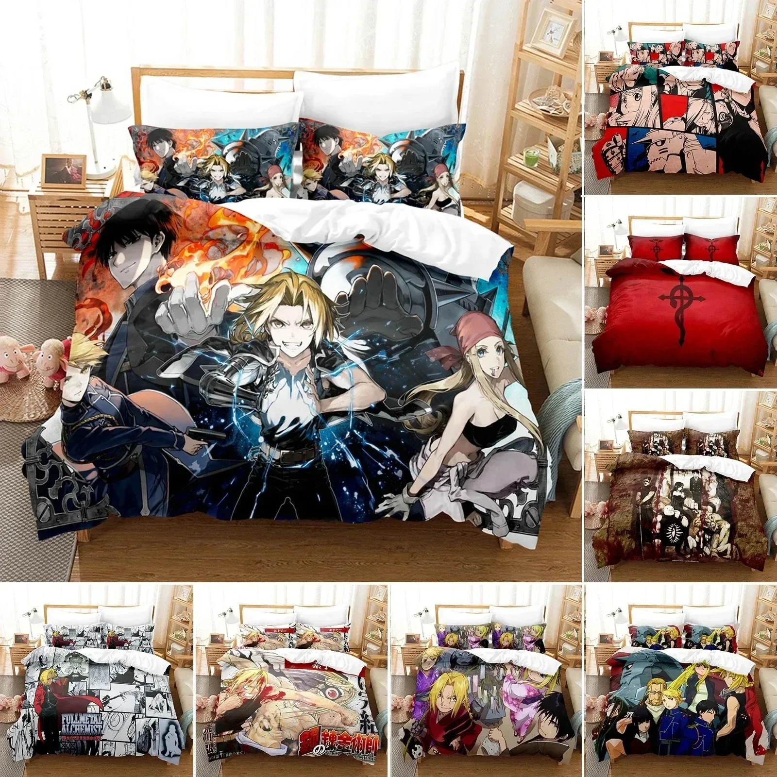 Anime Fullmetal Alchemist Bedding Set Duvet Cover Bedroom Comforter Single Twin King Size Quilt Cover Home Textile
Anime Fullmetal Alchemist Bedding Set Duvet Cover Bedroom Comforter Single Twin King Size Quilt Cover Home Textile