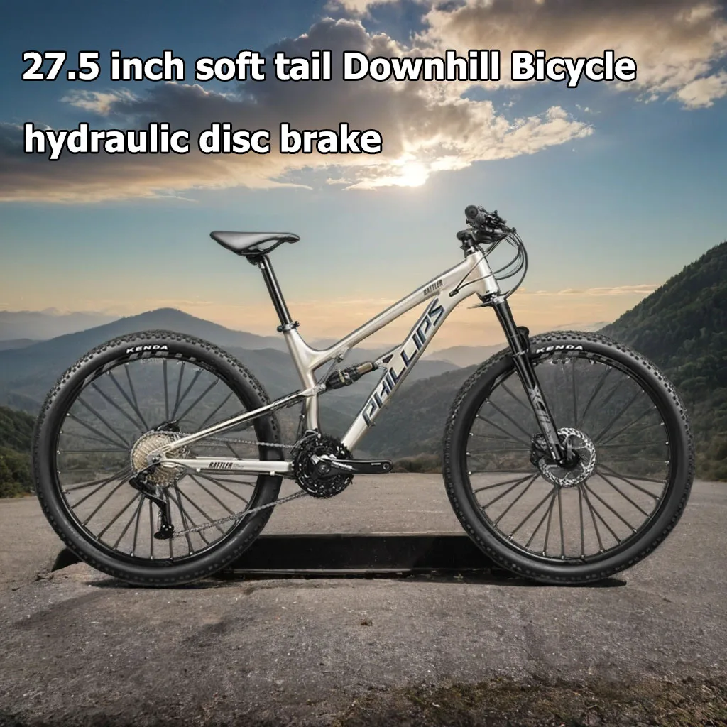 27.5 inch soft tail mountain bike Hydraulic disc brake Downhill Bicycle full suspension MTB 30/33 Cross Country bicicleta aldult
27.5 inch soft tail mountain bike Hydraulic disc brake Downhill Bicycle full suspension MTB 30/33 Cross Country bicicleta aldult