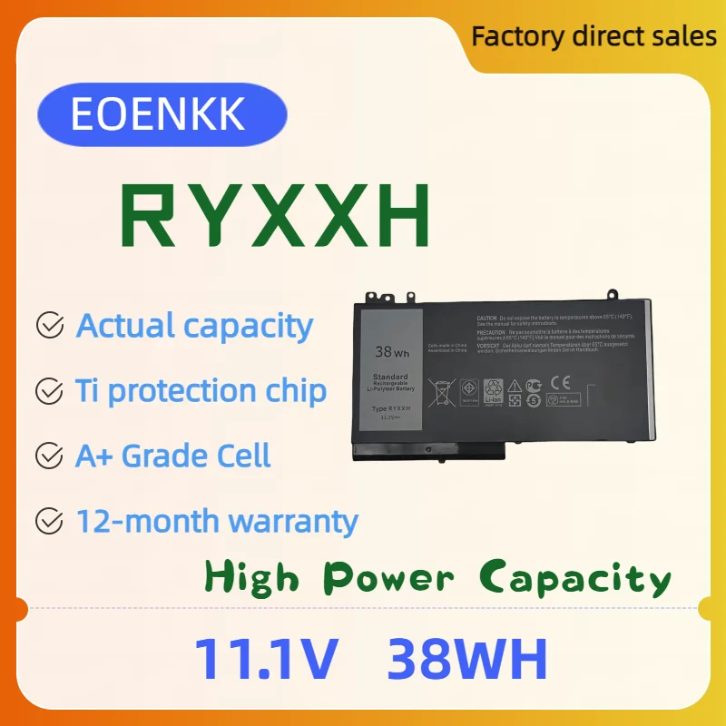 Factory Direct Sale RYXXH 38Wh 11.1V Laptop Battery for Latitude 3160 E5270 E5470 9P4D2 Batteries Laptop Battery
Factory Direct Sale RYXXH 38Wh 11.1V Laptop Battery for Latitude 3160 E5270 E5470 9P4D2 Batteries Laptop Battery