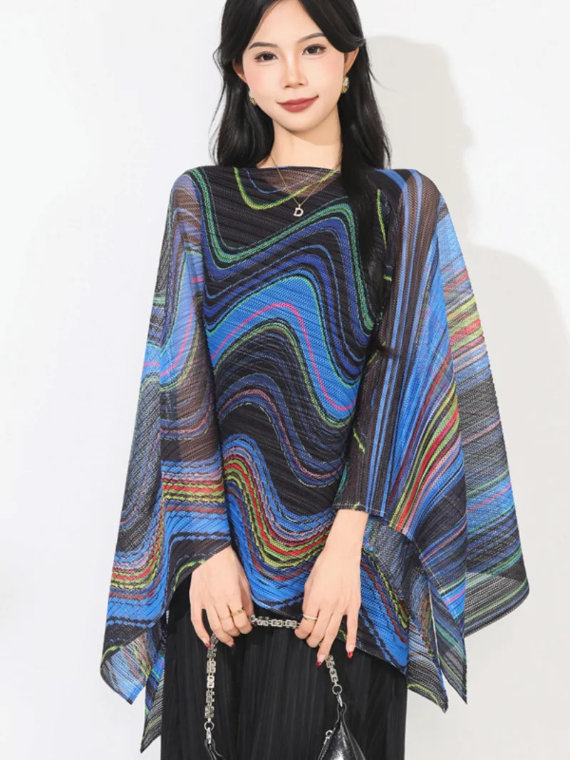 New Striped Chic Sun Protection Shawl Fashion Loose Casual Outerwear Elastic Print Design Batwing Sleeve Cape Top B9NF
New Striped Chic Sun Protection Shawl Fashion Loose Casual Outerwear Elastic Print Design Batwing Sleeve Cape Top B9NF