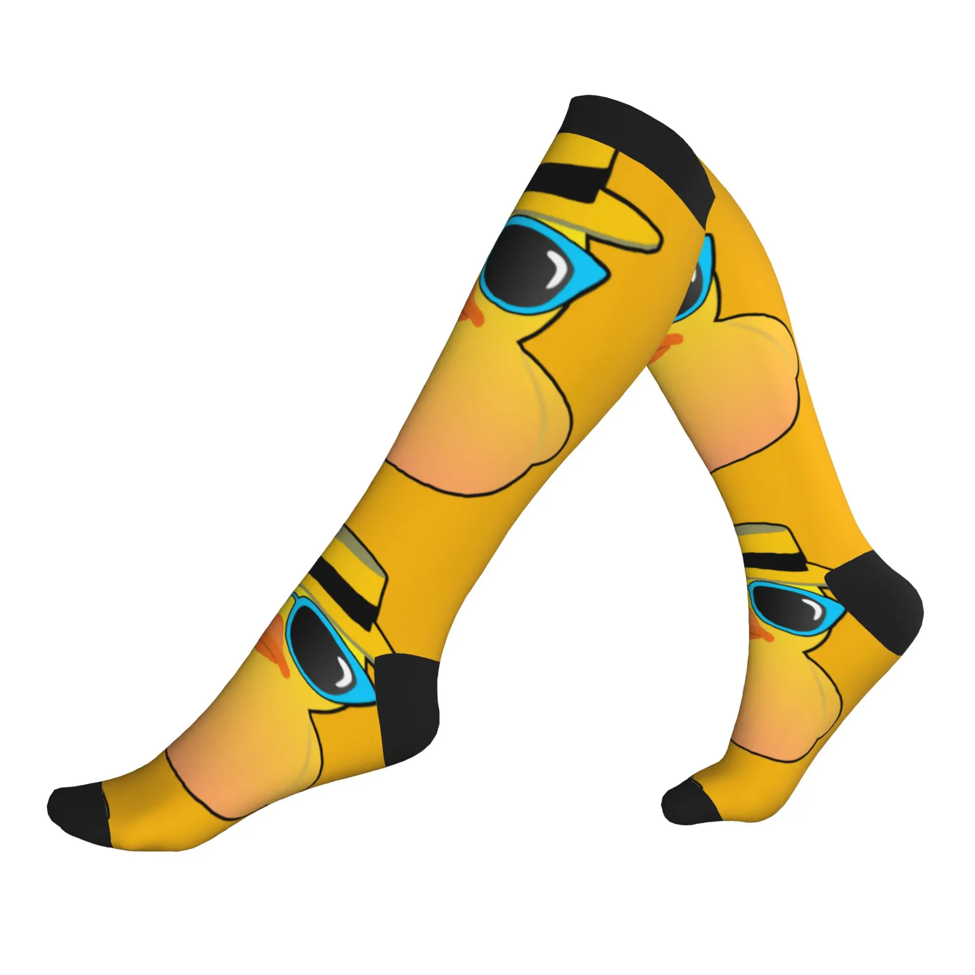 Cute Print Rubber Duck Ducky wearing Boater Hat And sunglasses Socks for Stretchy Summer Autumn Winter Sports Compression Socks
Cute Print Rubber Duck Ducky wearing Boater Hat And sunglasses Socks for Stretchy Summer Autumn Winter Sports Compression Socks