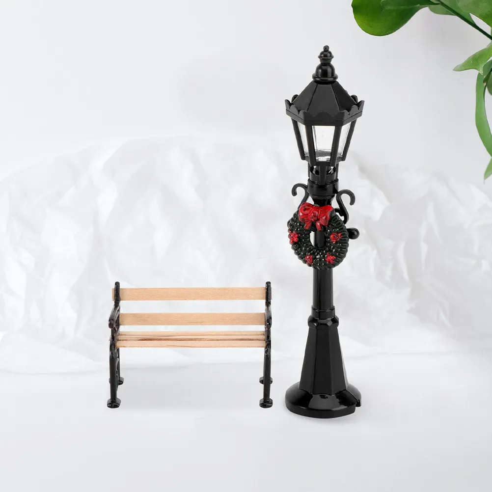 4Pcs Miniature House Accessories Mini Street Light Bench Set 1:12 Scale Mini Furniture Micro Landscape Decoration
4Pcs Miniature House Accessories Mini Street Light Bench Set 1:12 Scale Mini Furniture Micro Landscape Decoration