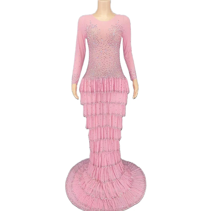 Rhinestone Women Sexy Sparkly Nightclub Evening Prom Birthday Wedding Gown Singer Host Dress
Rhinestone Women Sexy Sparkly Nightclub Evening Prom Birthday Wedding Gown Singer Host Dress