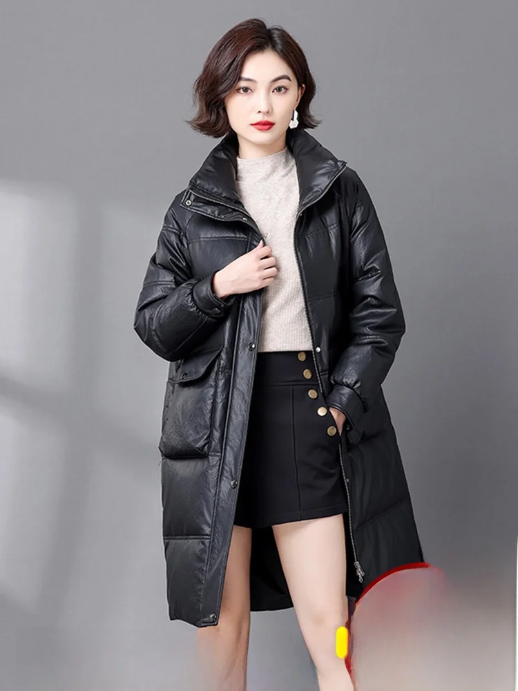 Ning Women's Long eepskin Jaet Du down Filled Loose Fit Premium Quali Leather Coat Autumn Winter New Sle
Ning Women's Long eepskin Jaet Du down Filled Loose Fit Premium Quali Leather Coat Autumn Winter New Sle