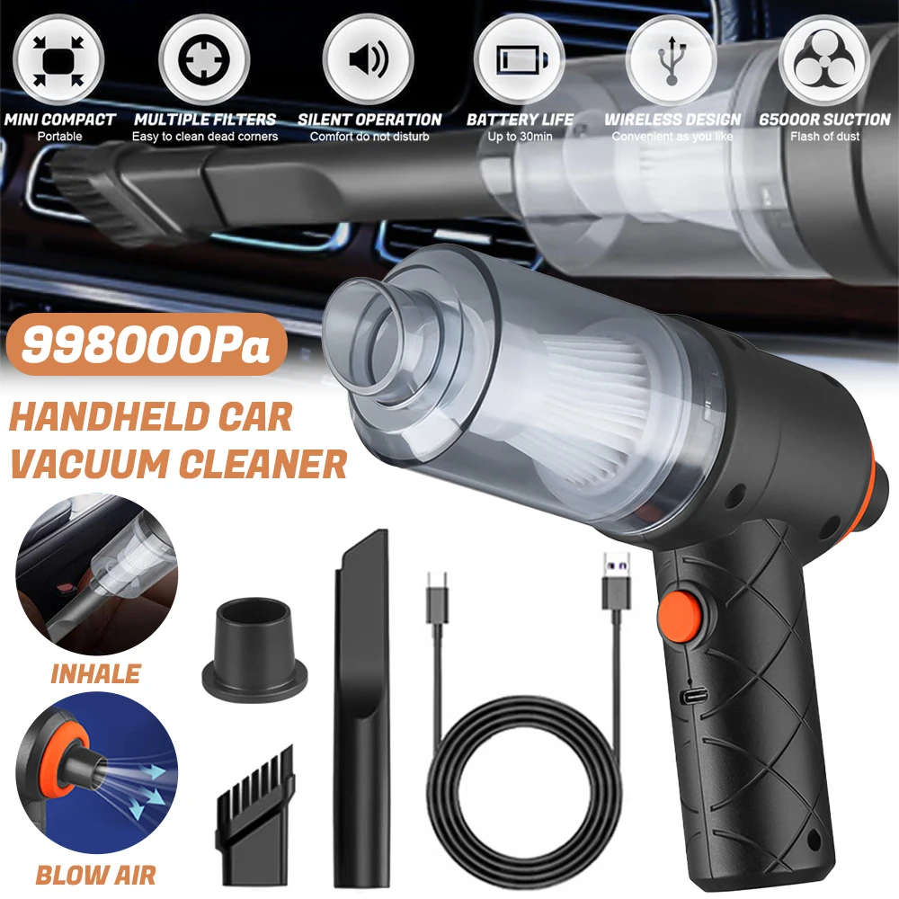 Portable Car Wireless Vacuum Cleaner Powerful Suction Handheld Vacuum Cleaner High Power for Car Home
Portable Car Wireless Vacuum Cleaner Powerful Suction Handheld Vacuum Cleaner High Power for Car Home