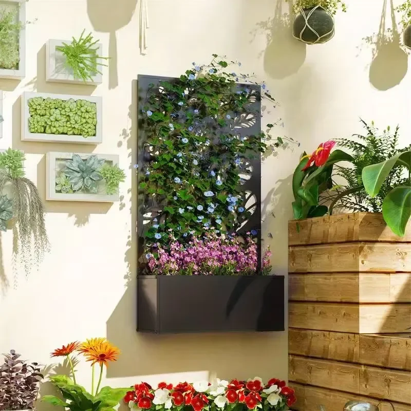 Galvanized Steel Planter Box Trellis for Climbing Plants Eco-Friendly Raised Garden Bed Drainage Hole Privacy Screen for Home
Galvanized Steel Planter Box Trellis for Climbing Plants Eco-Friendly Raised Garden Bed Drainage Hole Privacy Screen for Home