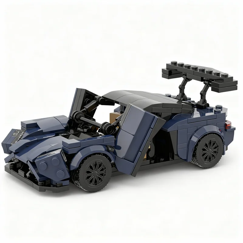 337 деталей MOC: Темно-синяя модель автомобиля Hennessey Venom F5, конструктор, рождественский подарок, творческая идея, развивающая игрушка
337 деталей MOC: Темно-синяя модель автомобиля Hennessey Venom F5, конструктор, рождественский подарок, творческая идея, развивающая игрушка