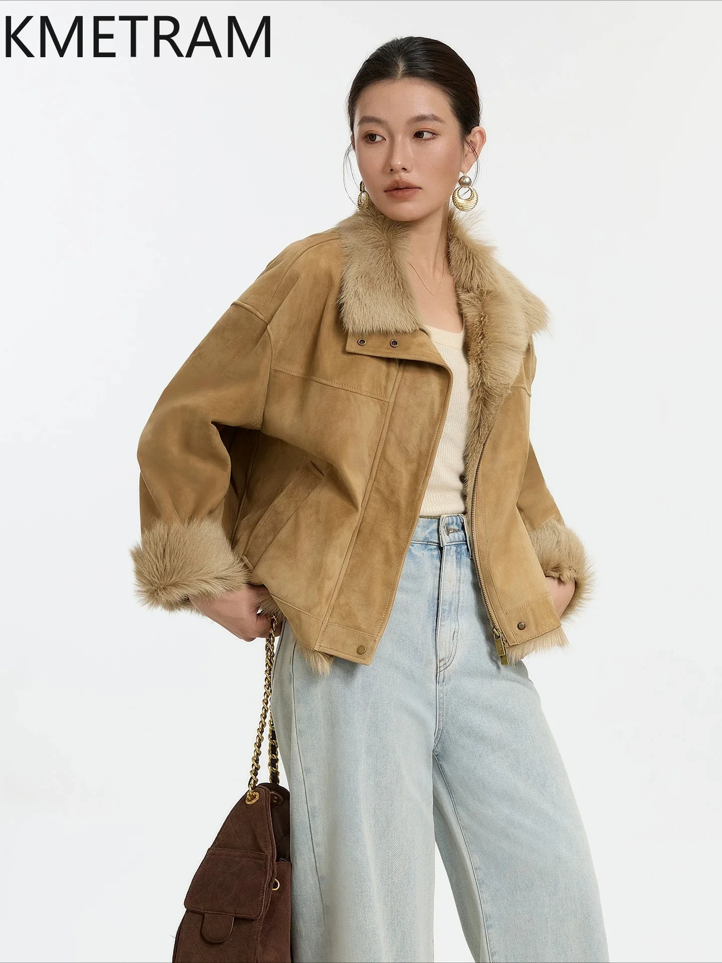 KMETRAM Natural Tuscany Sheepskin with Wool Attached Coats Luxury Short Jacket Winter Real Fur Coat Woman Clothing 58cm 2026шуба
KMETRAM Natural Tuscany Sheepskin with Wool Attached Coats Luxury Short Jacket Winter Real Fur Coat Woman Clothing 58cm 2026шуба