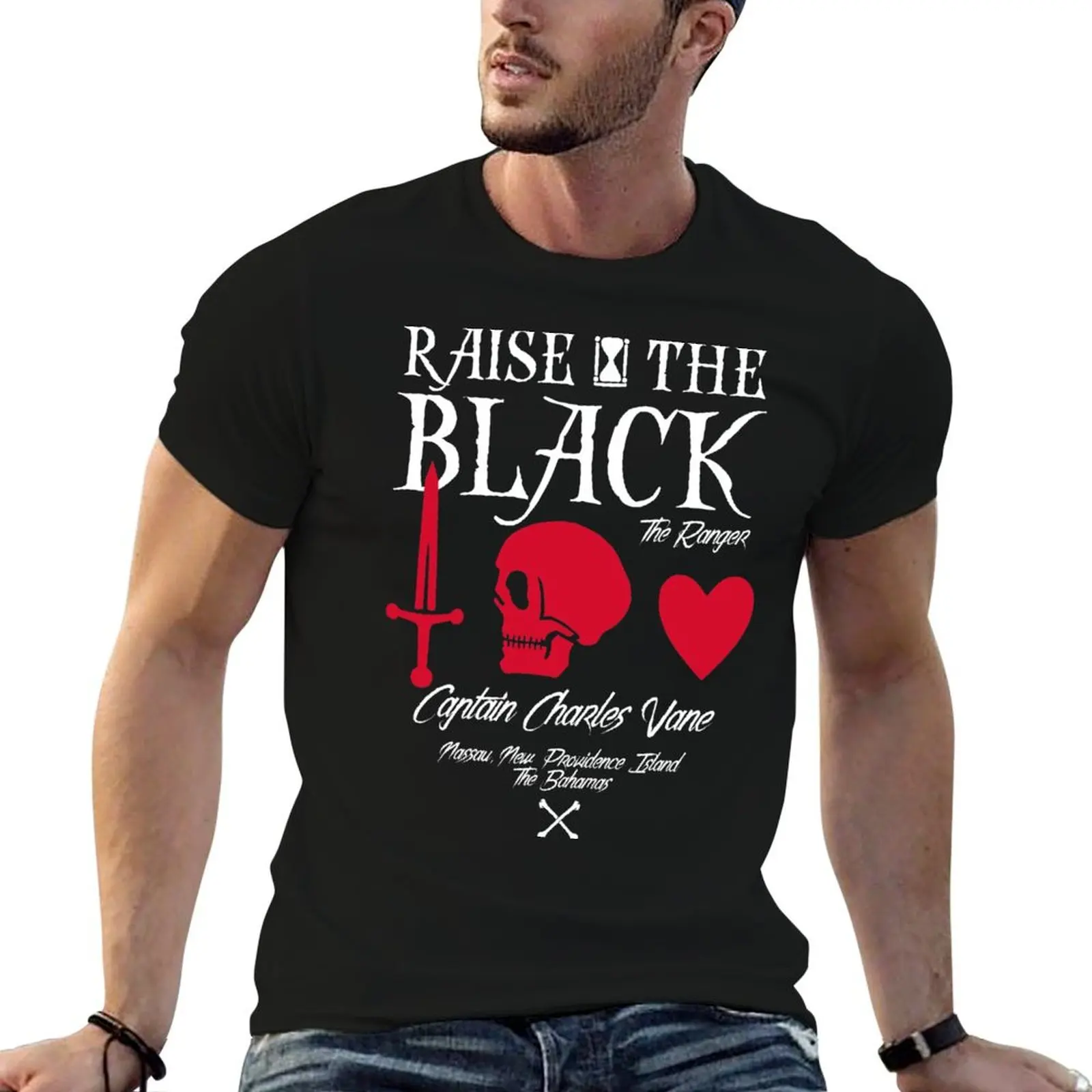 Black Sails Charles Vane Raise The Black T-Shirt man t shirt heavy cotton t shirt man luxury T-Shirt
Black Sails Charles Vane Raise The Black T-Shirt man t shirt heavy cotton t shirt man luxury T-Shirt