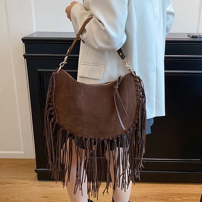 Женские сумки большой вместимости на молнии, распродажа, модные универсальные этнические женские сумки 2025 года, однотонные сумки на плечо из искусственной кожи с кисточками
Женские сумки большой вместимости на молнии, распродажа, модные универсальные этнические женские сумки 2025 года, однотонные сумки на плечо из искусственной кожи с кисточками