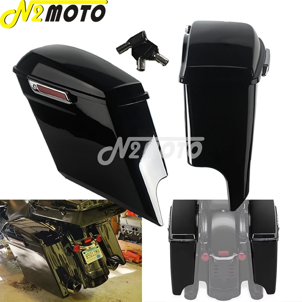 Motorcycle Rear Extended Saddlebags 5" Stretched Hard Saddle Bags For Harley Touring Road King Glide Street Glide 2014-2024 2023
Motorcycle Rear Extended Saddlebags 5" Stretched Hard Saddle Bags For Harley Touring Road King Glide Street Glide 2014-2024 2023