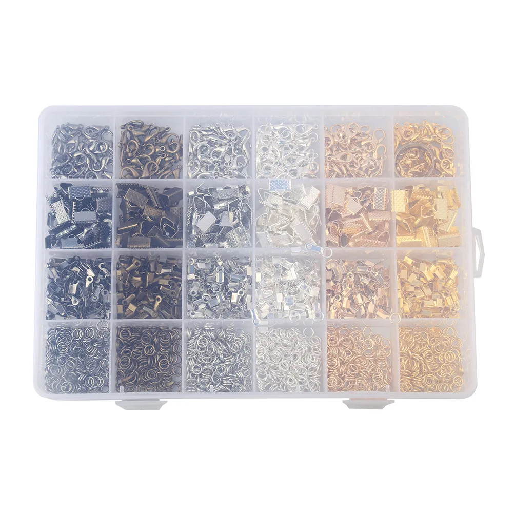 DIY Jewelry Making Supplies Kit Featuring Lobster Clasp Jump Rings Crimp Beads Crimp Ends Drop Tips Organized Plastic Case
DIY Jewelry Making Supplies Kit Featuring Lobster Clasp Jump Rings Crimp Beads Crimp Ends Drop Tips Organized Plastic Case