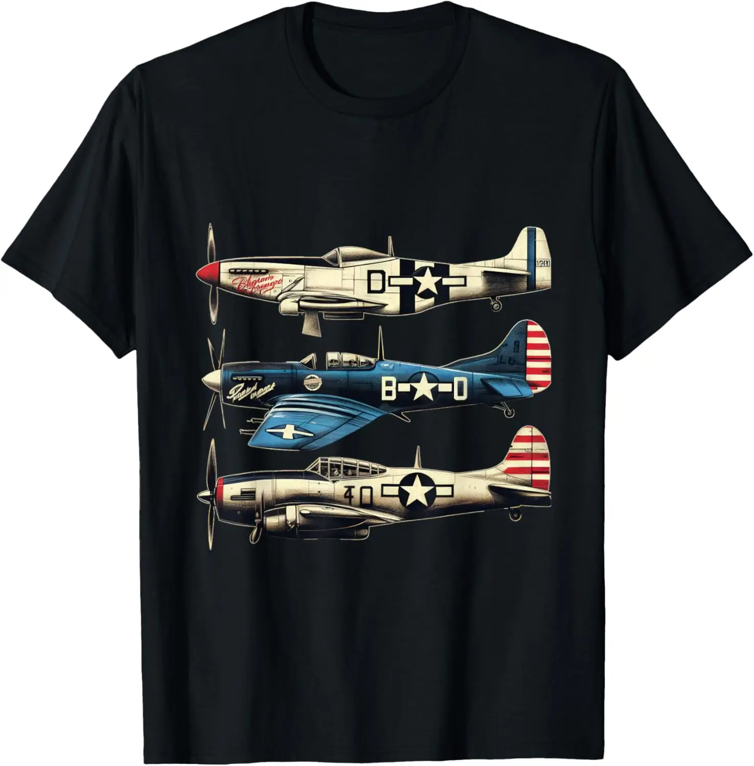 WW2 Warplanes P-51 Mustang F4U Corsair P-47 Fighter T-Shirt 100% Cotton O-Neck Short Sleeve Summer Casual Mens T-shirt
WW2 Warplanes P-51 Mustang F4U Corsair P-47 Fighter T-Shirt 100% Cotton O-Neck Short Sleeve Summer Casual Mens T-shirt