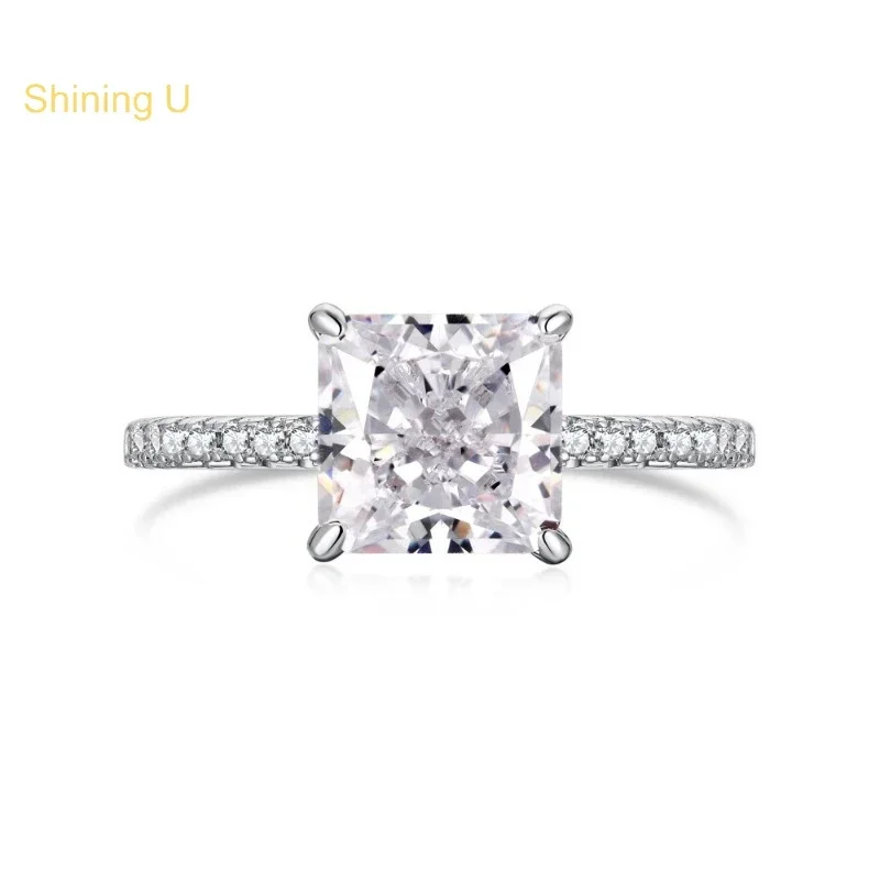 Сияющее серебро U S925, 8А, квадратное прозрачное синее кольцо 8*8 мм с высокоуглеродистыми бриллиантами и драгоценными камнями для женщин, ювелирные изделия на свадьбу
Сияющее серебро U S925, 8А, квадратное прозрачное синее кольцо 8*8 мм с высокоуглеродистыми бриллиантами и драгоценными камнями для женщин, ювелирные изделия на свадьбу