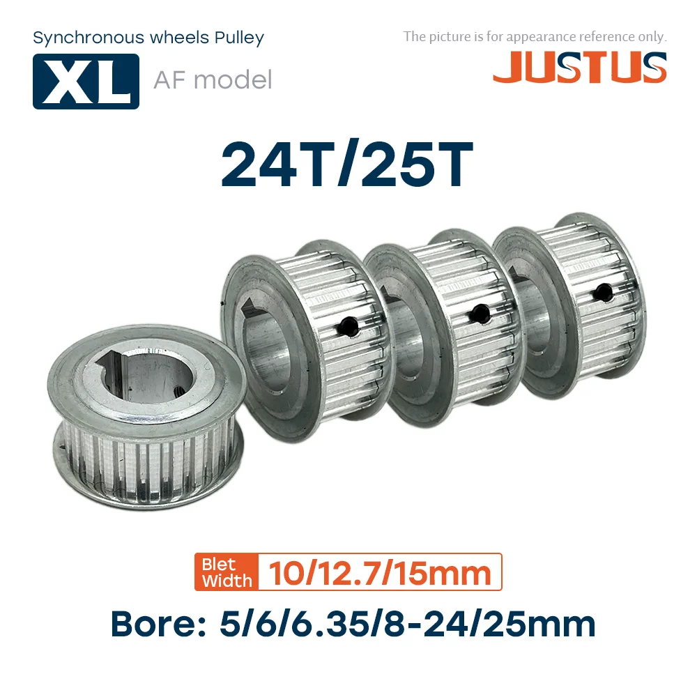 XL AF Type 24T 25T Synchronous wheel Bore 5/6/6.35-25mm for10/12.7/15mm width Timing Belt UsedIn Linear Pulley
XL AF Type 24T 25T Synchronous wheel Bore 5/6/6.35-25mm for10/12.7/15mm width Timing Belt UsedIn Linear Pulley