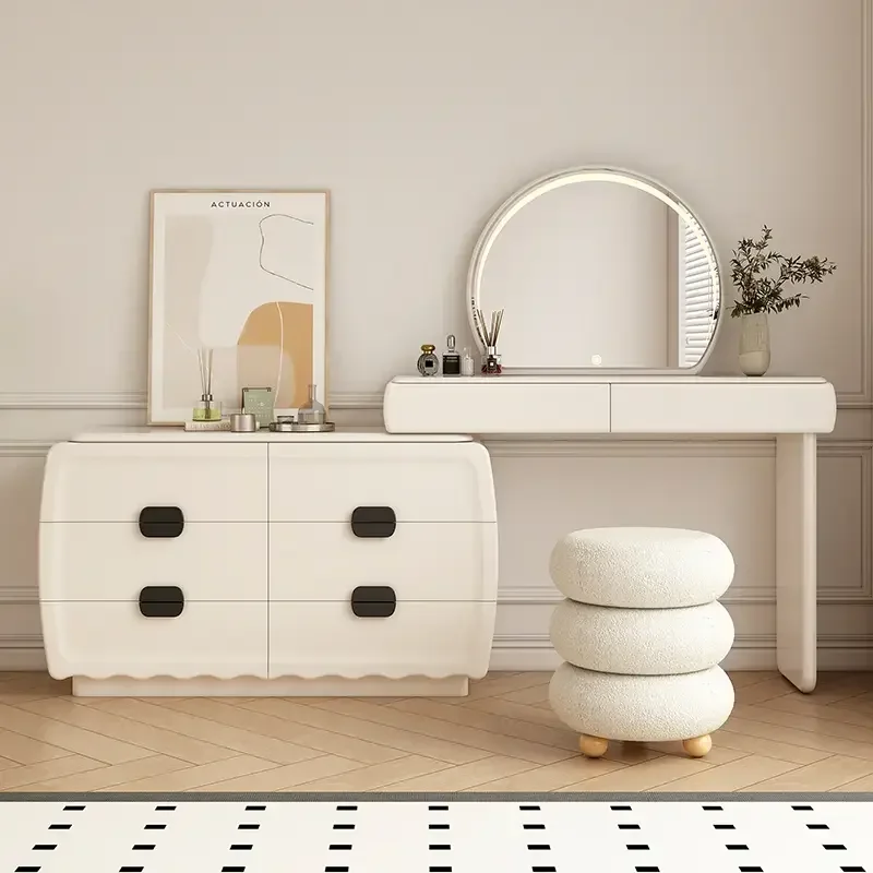 Mirror Multifunctional Dressing Table Adjustable Makeup Nordic Near Bed Dressing Table Drawer Toiletries Penteadeira Furniture 
Mirror Multifunctional Dressing Table Adjustable Makeup Nordic Near Bed Dressing Table Drawer Toiletries Penteadeira Furniture