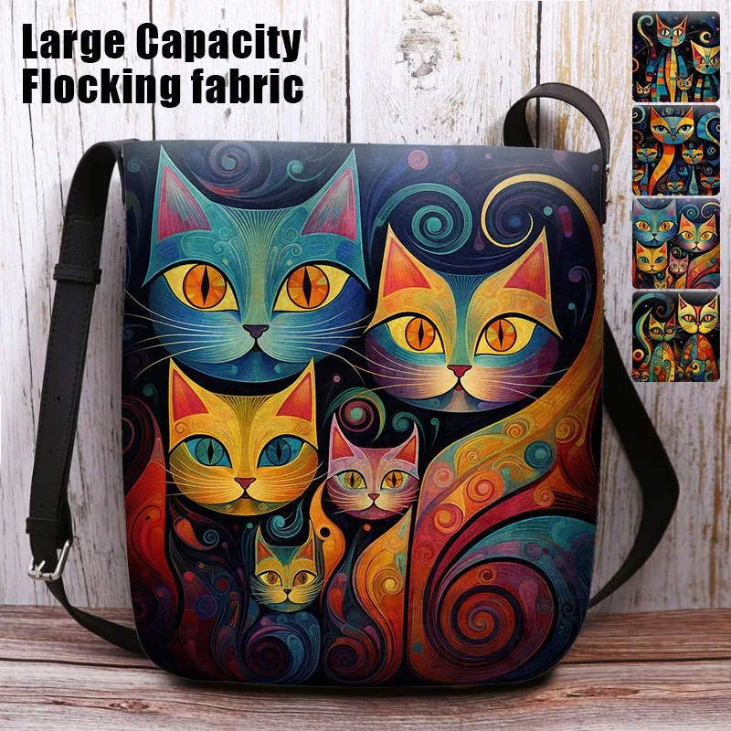 1PCS Women Cat Print Crossbody Bag - Lightweight Durable Polyester Faux Suede Shoulder Bag for Outdoor Commuting Travel Storage
1PCS Women Cat Print Crossbody Bag - Lightweight Durable Polyester Faux Suede Shoulder Bag for Outdoor Commuting Travel Storage