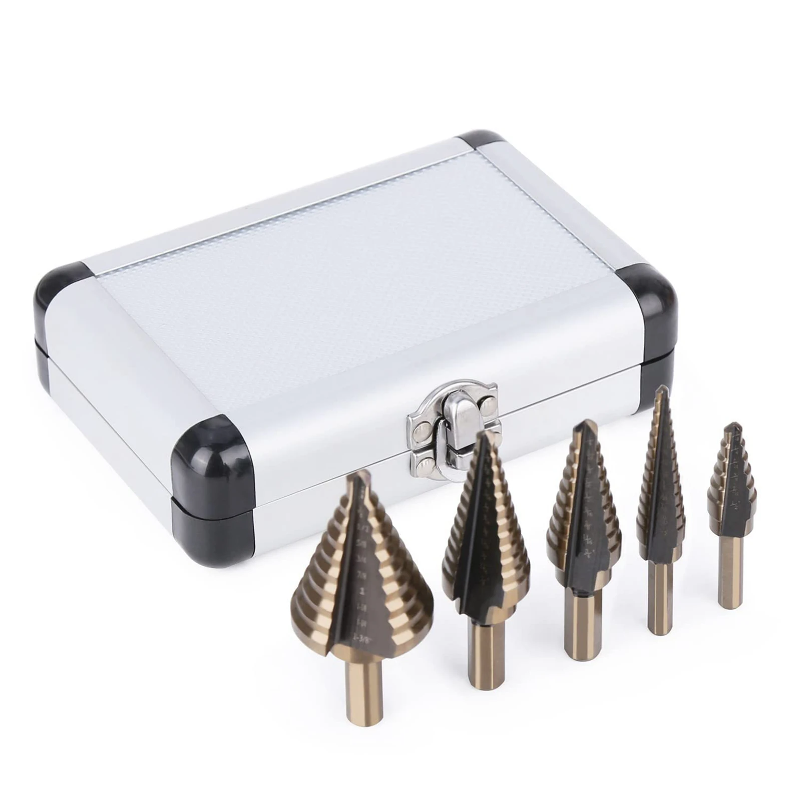 5pcs Step Drill Bit Set HSS Cobalt Multiple Hole 50 Sizes Step Drill Bit Tools Aluminum Case Metal Drilling Tool for Metal Wood
5pcs Step Drill Bit Set HSS Cobalt Multiple Hole 50 Sizes Step Drill Bit Tools Aluminum Case Metal Drilling Tool for Metal Wood