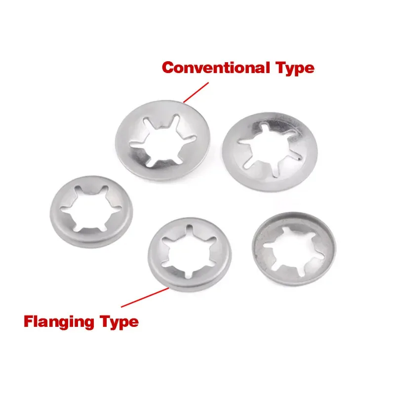 304 Stainless Steel Bearing Clamp Retaining Ring Plum Blossom Washer for Axial Positioning and Rust Proof
304 Stainless Steel Bearing Clamp Retaining Ring Plum Blossom Washer for Axial Positioning and Rust Proof