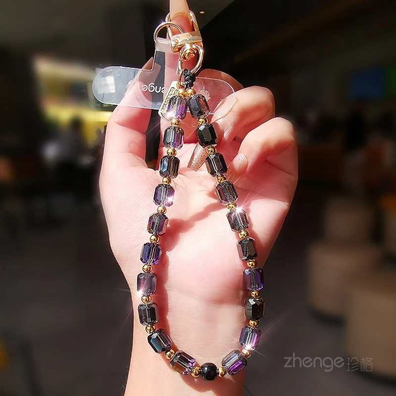 Браслет из золотых бусин с ночным аметистом, женский короткий наручный браслет с защитой от потери телефона, подвесная веревка
Браслет из золотых бусин с ночным аметистом, женский короткий наручный браслет с защитой от потери телефона, подвесная веревка