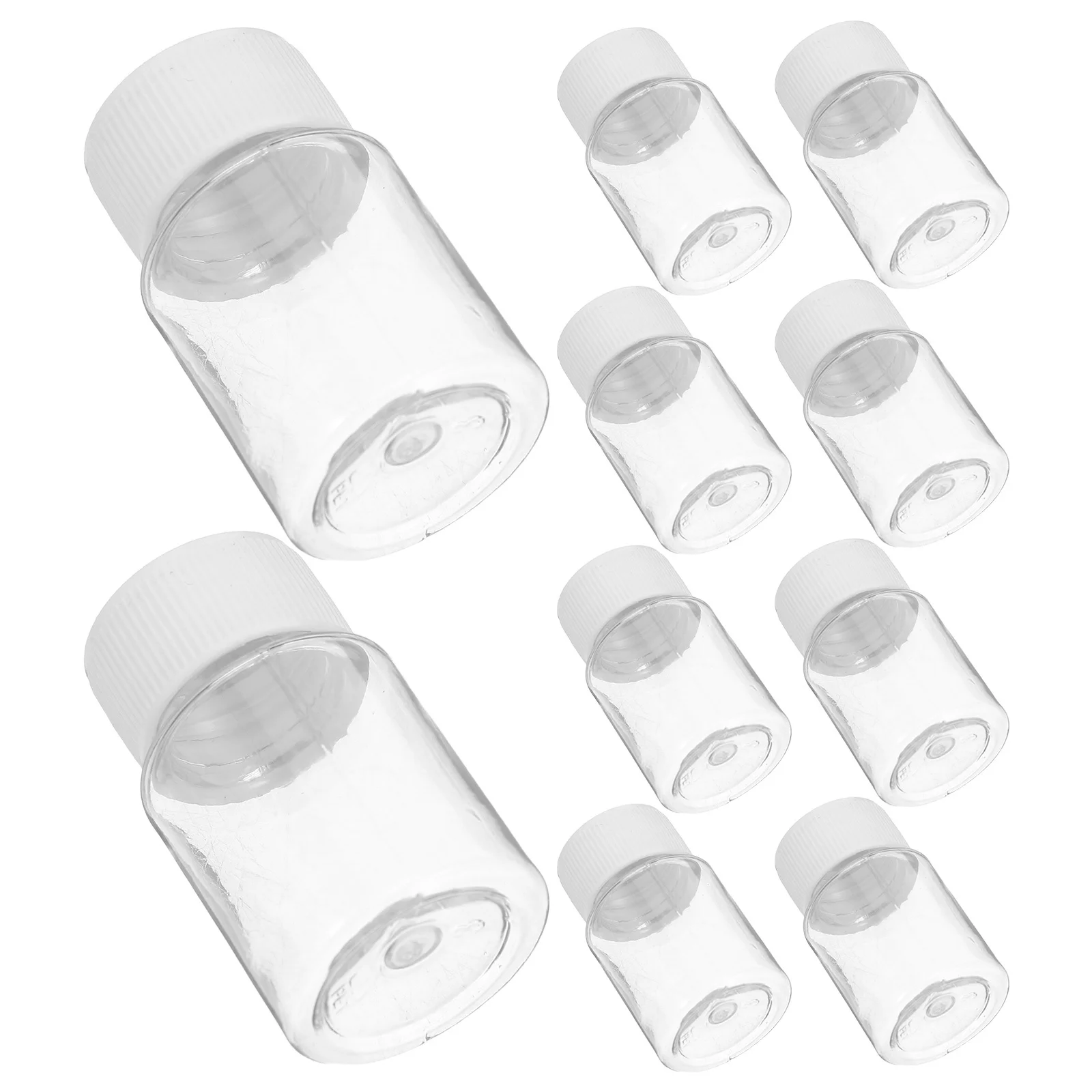 20Pcs Clear Plastic Wide Mouth Bottles for Sample Vials Capsules Pills Refillable Transparent Small Bottles with 
20Pcs Clear Plastic Wide Mouth Bottles for Sample Vials Capsules Pills Refillable Transparent Small Bottles with