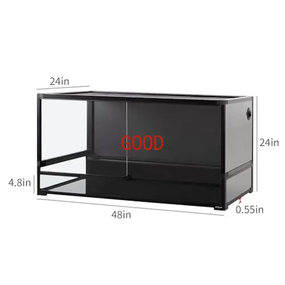 120 Gallon Collapsible Reptile Terrarium Tempered Glass Large Tank Black PVC Front & Top Ventilation Easy Installation &
120 Gallon Collapsible Reptile Terrarium Tempered Glass Large Tank Black PVC Front & Top Ventilation Easy Installation &