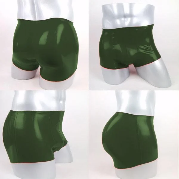 Dark Green Latex Rubber Men Shorts Swimming Clubwear Tight Boxer Solid Color Pants 0.4mm
Dark Green Latex Rubber Men Shorts Swimming Clubwear Tight Boxer Solid Color Pants 0.4mm