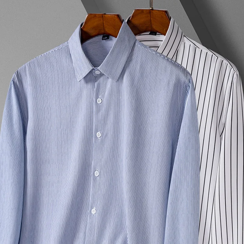 Business Casual Striped Shirts Men Dress Vertical Stripe Shirts Blouse Top Men Long Sleeve Shirt Male Chemise Homme Tuxedo Shirt
Business Casual Striped Shirts Men Dress Vertical Stripe Shirts Blouse Top Men Long Sleeve Shirt Male Chemise Homme Tuxedo Shirt