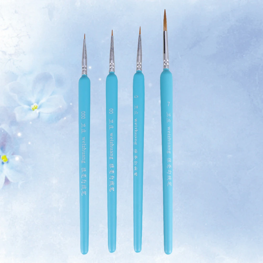 4 Pcs Pencil Fine Detail Paint Brush Brushes for Watercolor Nylon Miniature Painting
4 Pcs Pencil Fine Detail Paint Brush Brushes for Watercolor Nylon Miniature Painting
