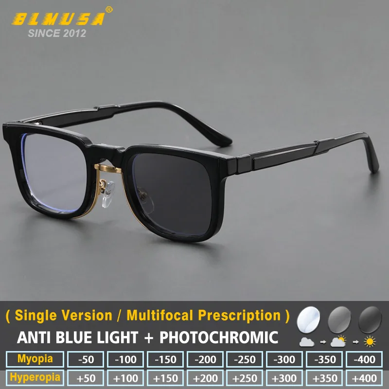 BLMUSA Fashion Square Frame Prescription Myopia Glasses Men Personalized Anti Blue Ray Photochromic Progressive Reading Eyeware
BLMUSA Fashion Square Frame Prescription Myopia Glasses Men Personalized Anti Blue Ray Photochromic Progressive Reading Eyeware