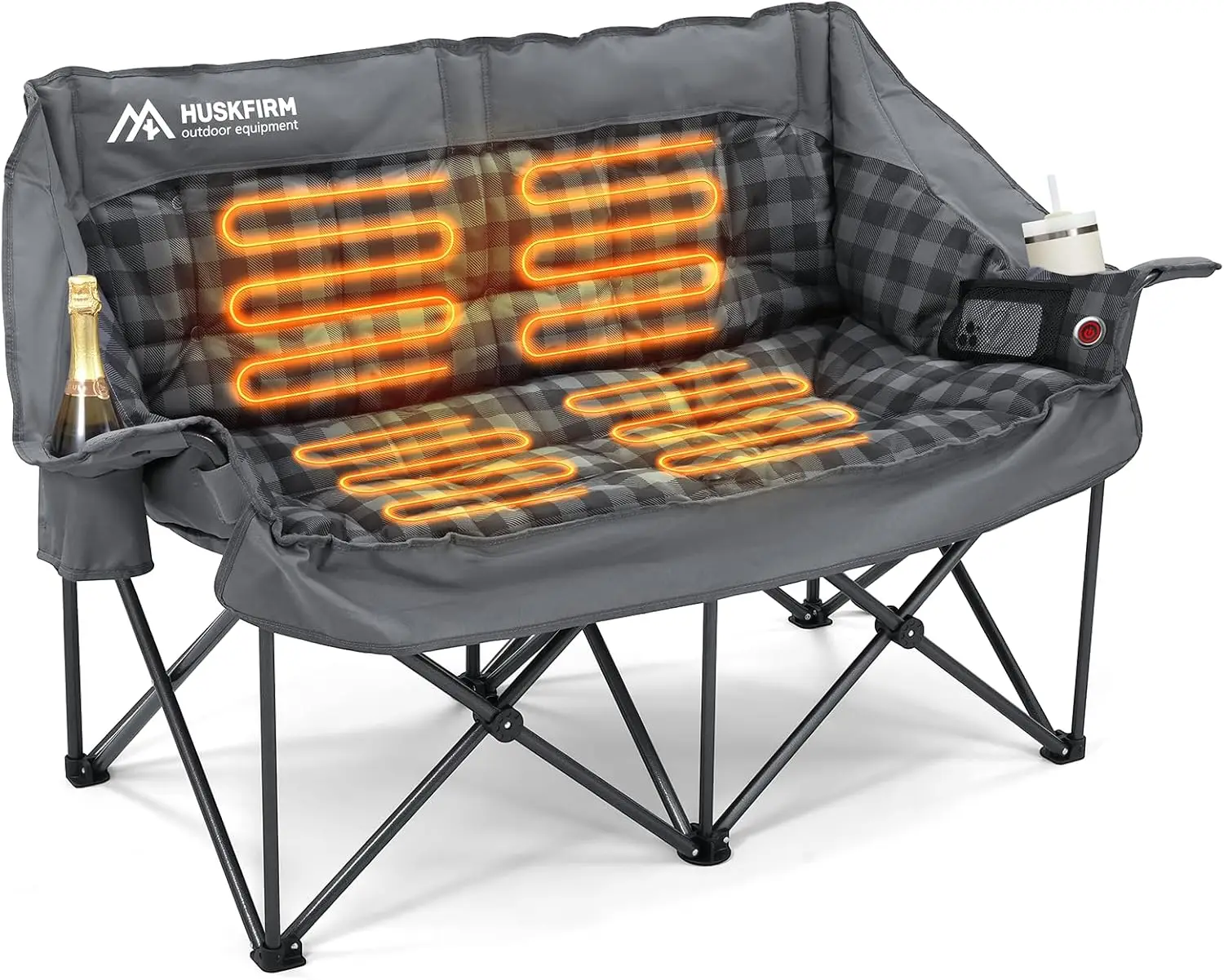 Heated Double Camping Chair with 4 Heating Zones, 3 Temp Settings, Portable for Outdoor Use
Heated Double Camping Chair with 4 Heating Zones, 3 Temp Settings, Portable for Outdoor Use