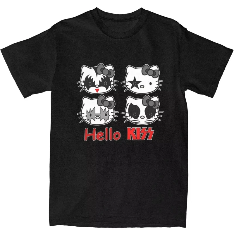 MINISO Мультфильм Hello Kitty Rock Kiss Band Футболка Мужская уличная стильная хлопковая футболка Пляжная футболка с круглым вырезом в стиле Харадзюку Топ больших размеров
MINISO Мультфильм Hello Kitty Rock Kiss Band Футболка Мужская уличная стильная хлопковая футболка Пляжная футболка с круглым вырезом в стиле Харадзюку Топ больших размеров