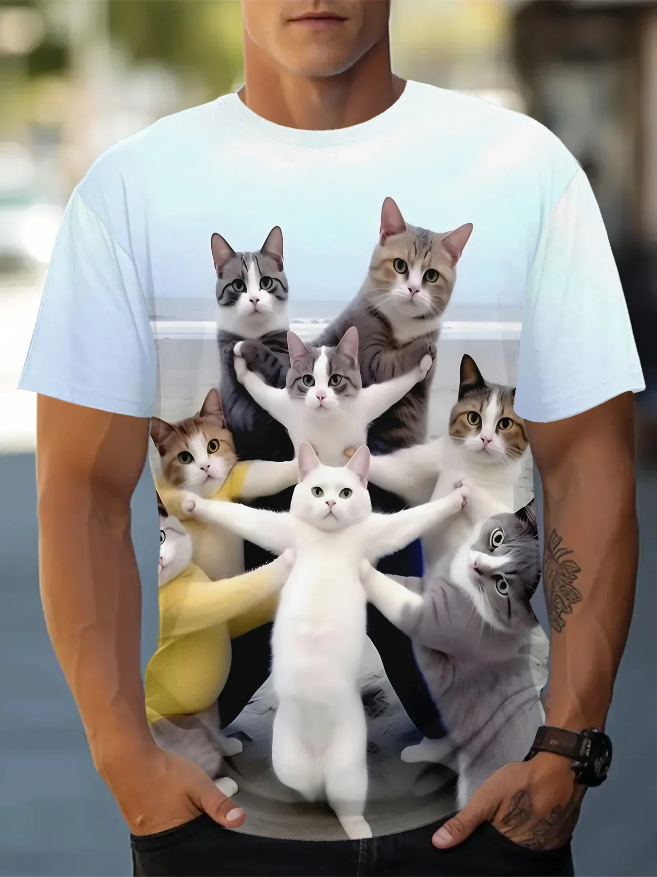3D T-shirt with Male and Female Animal Print, Funny Cute Cat, Short Sleeve T-shirt, Streetwear, Harajuku Tops, Unisex Clothes
3D T-shirt with Male and Female Animal Print, Funny Cute Cat, Short Sleeve T-shirt, Streetwear, Harajuku Tops, Unisex Clothes