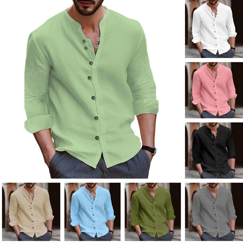 Mens Button Up Shirts for Men Long Sleeve Cotton Linen Hawaiian Beach Shirt Casual Summer Lightweight Tops
Mens Button Up Shirts for Men Long Sleeve Cotton Linen Hawaiian Beach Shirt Casual Summer Lightweight Tops