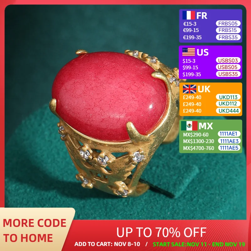 Vintage Elliptical Antique Jewelry Ring Dopamine Rouge Pink Glass Oval Gold Color Accessories for Women Mother Luxury New Item
Vintage Elliptical Antique Jewelry Ring Dopamine Rouge Pink Glass Oval Gold Color Accessories for Women Mother Luxury New Item