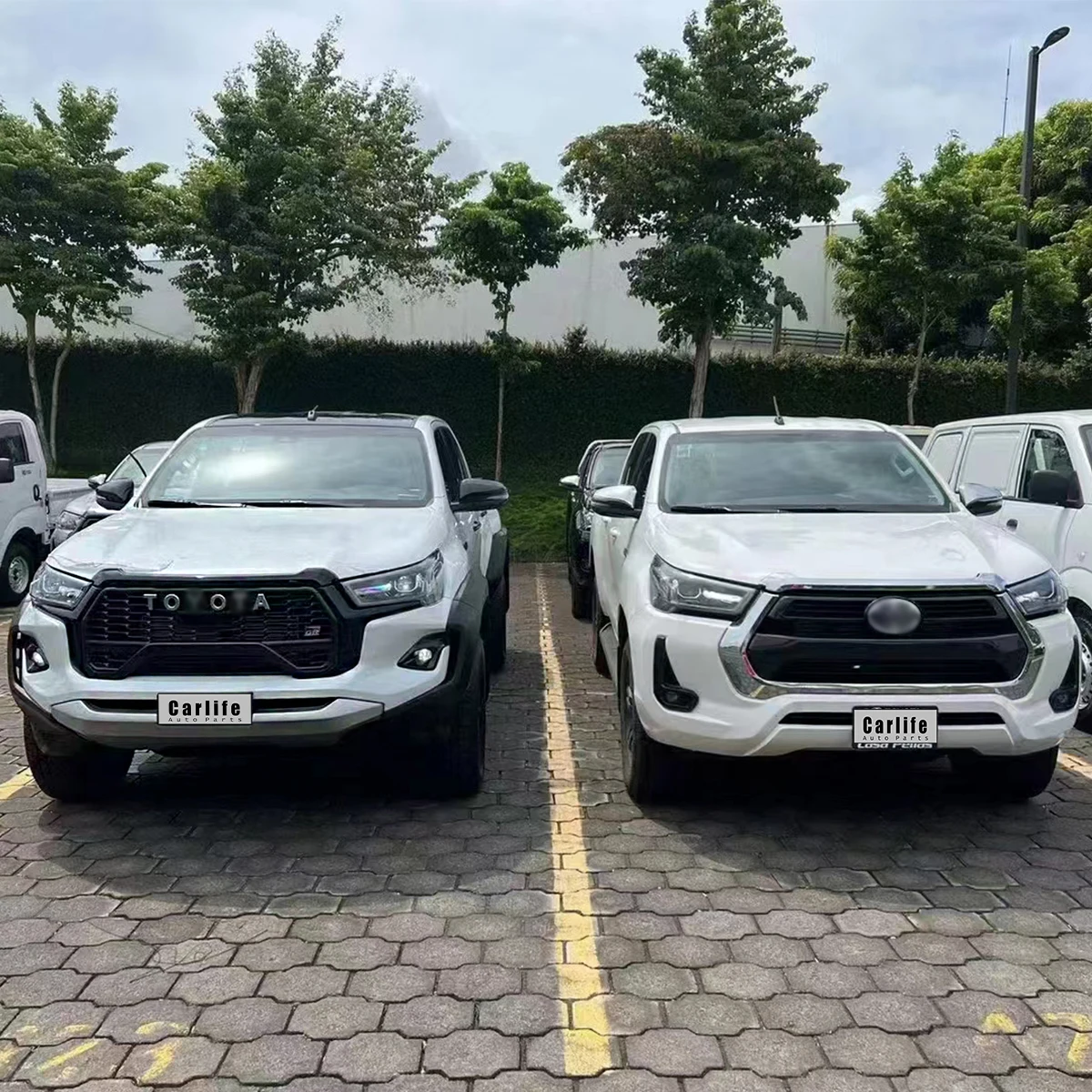 Conversion Auto Body System Bumper Body Kit for Toyota Hilux 2016-2019 Change to 2023 GR Sport.
Conversion Auto Body System Bumper Body Kit for Toyota Hilux 2016-2019 Change to 2023 GR Sport.