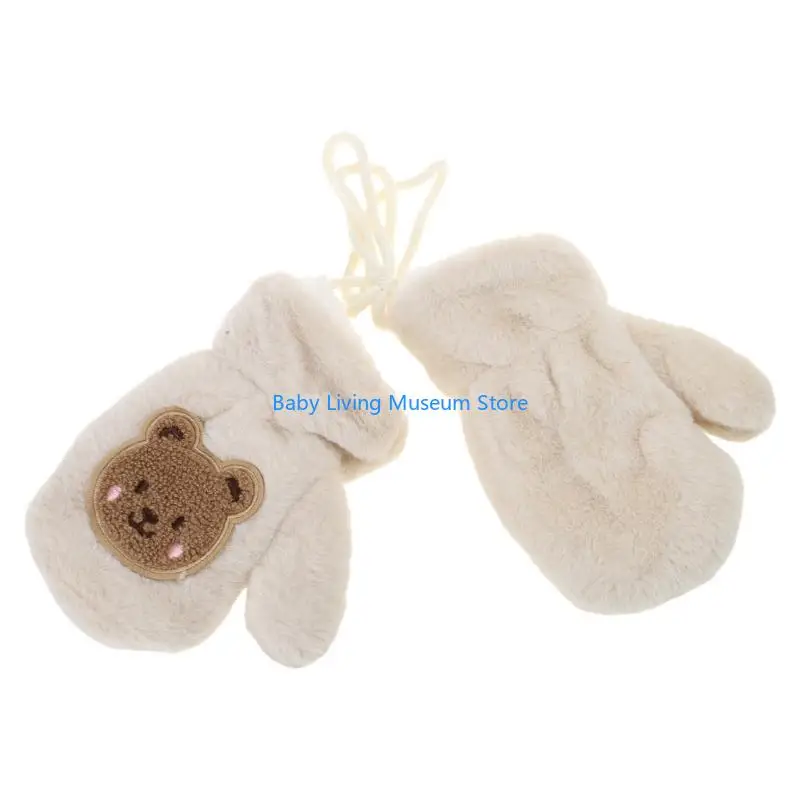 P31C 1 Pair Kids Cartoon Winter Mittens with String Hand Warmer Toddlers Thicken Plush Warm Full Finger Gloves for Newborn Baby
P31C 1 Pair Kids Cartoon Winter Mittens with String Hand Warmer Toddlers Thicken Plush Warm Full Finger Gloves for Newborn Baby