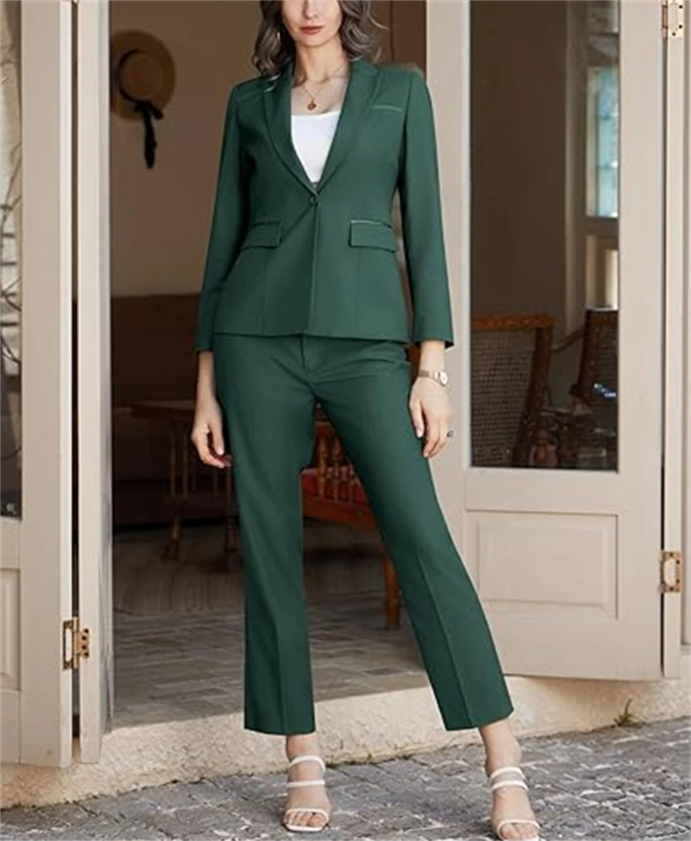 New Women's 2 Piece Business Office Suit Lady Peaked Lapel Slim Fit One Button Blazer Jacket and Pants Set
New Women's 2 Piece Business Office Suit Lady Peaked Lapel Slim Fit One Button Blazer Jacket and Pants Set