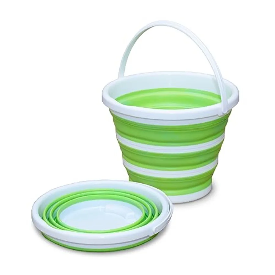 Collapsible Bucket 2.6 Gallon - Multipurpose Foldable Pail for Cleaning, Car Wash, Outdoor, and Camping - Portable Round Plasti
Collapsible Bucket 2.6 Gallon - Multipurpose Foldable Pail for Cleaning, Car Wash, Outdoor, and Camping - Portable Round Plasti