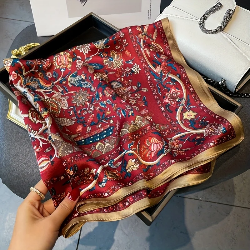 Design Shawl 100% Real Silk Square Scarf Women Hair Ribbon Luxury Brand Headband Wrap Ladies Neck Tie Neckerchief Wrist Bandana
Design Shawl 100% Real Silk Square Scarf Women Hair Ribbon Luxury Brand Headband Wrap Ladies Neck Tie Neckerchief Wrist Bandana