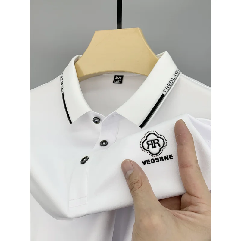 High End Luxury Brand Polo Shirt Short Sleeve Men's Beaded Cotton Breathable Loose Casual Hot Stamping Korean T-shirt M-4XL
High End Luxury Brand Polo Shirt Short Sleeve Men's Beaded Cotton Breathable Loose Casual Hot Stamping Korean T-shirt M-4XL