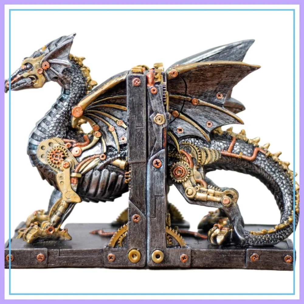 Large Steampunk Fantasy Dragon Statue, Decorative Bookends for Heavy Books, Unique Book Ends Decor
Large Steampunk Fantasy Dragon Statue, Decorative Bookends for Heavy Books, Unique Book Ends Decor
