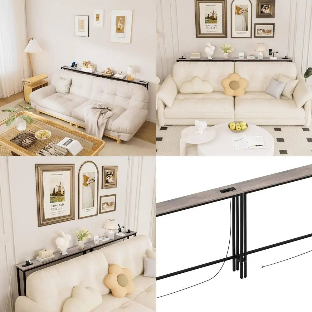 Rustic Brown Console Table Set of 2 with Outlet, Behind Sofa Table for Living Room and Entryway, Charging Station Included
Rustic Brown Console Table Set of 2 with Outlet, Behind Sofa Table for Living Room and Entryway, Charging Station Included