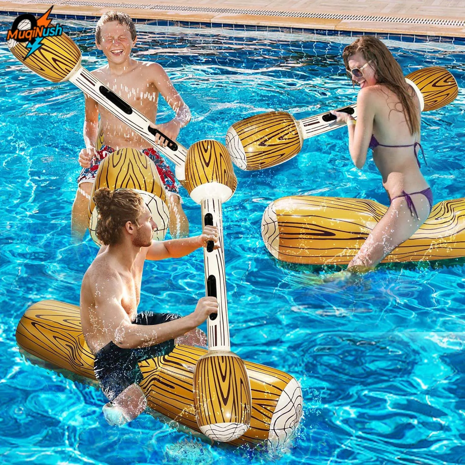 MuqiNush 2 Sets Inflatable floating toy set, adult and children's pool party fun water sports combat game log drifting floating
MuqiNush 2 Sets Inflatable floating toy set, adult and children's pool party fun water sports combat game log drifting floating