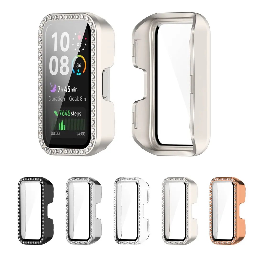 Crystal Diamond Case Tempered Glass Screen Protector Protective Cover For Huawei Band 8 9 10 Smartwatch Case
Crystal Diamond Case Tempered Glass Screen Protector Protective Cover For Huawei Band 8 9 10 Smartwatch Case