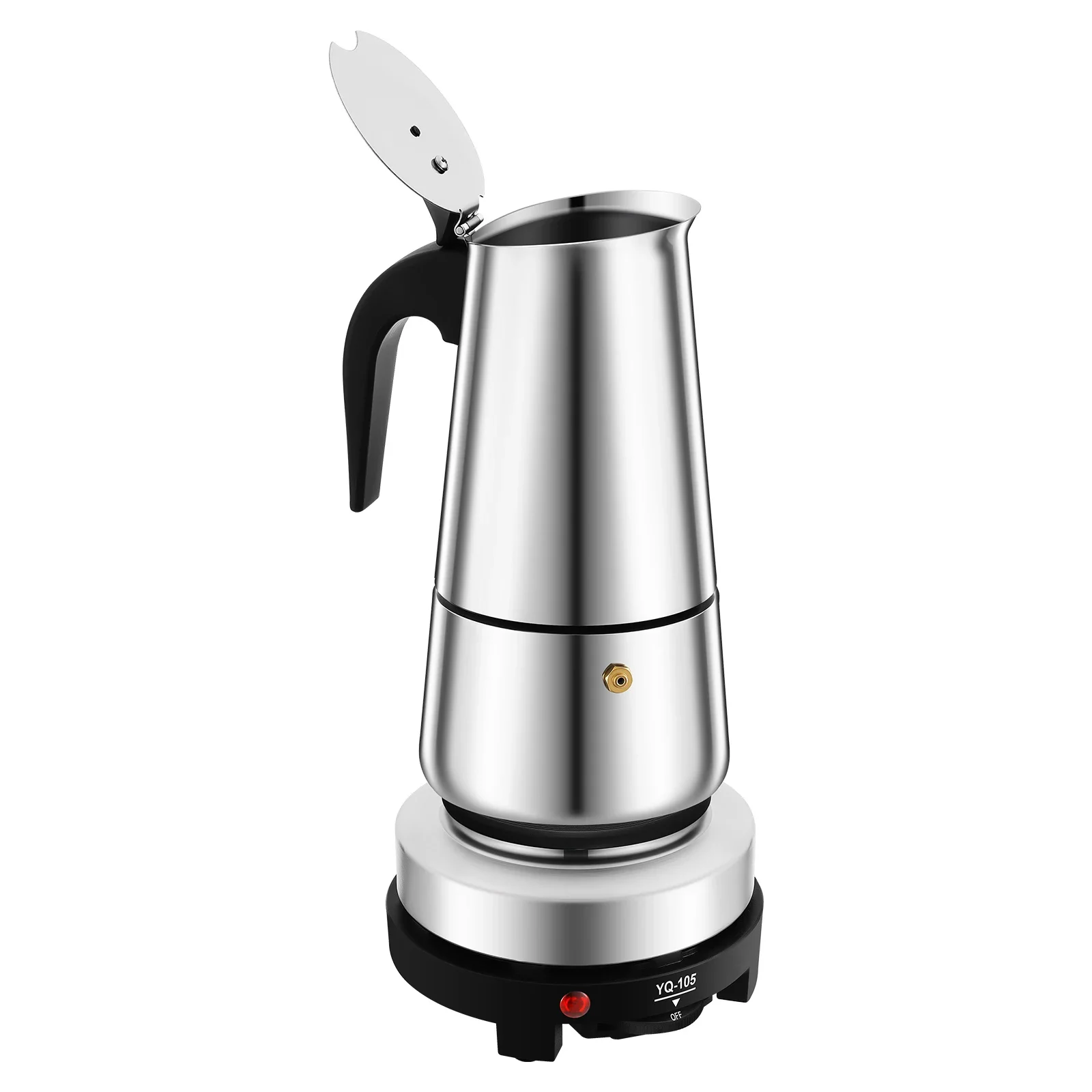 9 Cup (450ml) Moka Pot, 500W 110V Stainless Steel Espresso Maker Coffee Pot with Electric Stove, for Home, Office, Cafe, Silver
9 Cup (450ml) Moka Pot, 500W 110V Stainless Steel Espresso Maker Coffee Pot with Electric Stove, for Home, Office, Cafe, Silver