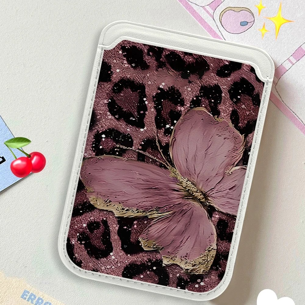 Leopard Butterfly Leather Card Wallet Cover Phone Card Holder For Magnetic Case Suitable For all iPhone For Magsafe Card Phone
Leopard Butterfly Leather Card Wallet Cover Phone Card Holder For Magnetic Case Suitable For all iPhone For Magsafe Card Phone