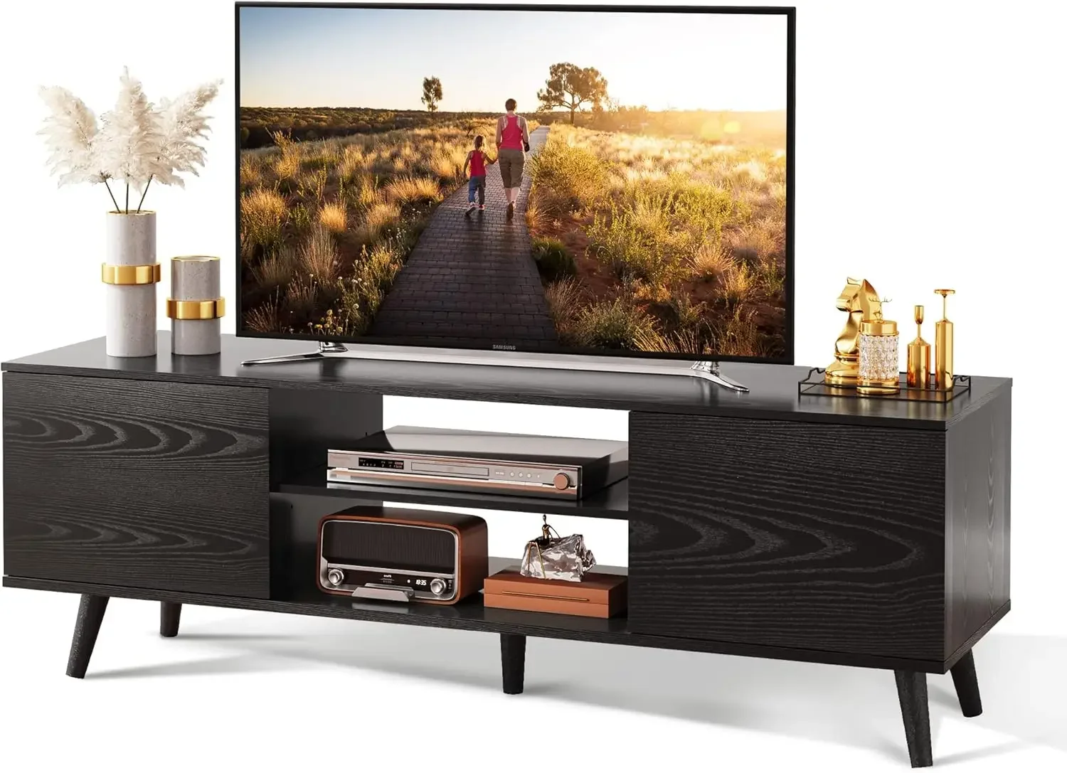 WLIVE TV Stand for 55 60 inch TV, Entertainment Center with Storage Cabinets, Rustic TV Console for Living Room Decor, Black
WLIVE TV Stand for 55 60 inch TV, Entertainment Center with Storage Cabinets, Rustic TV Console for Living Room Decor, Black