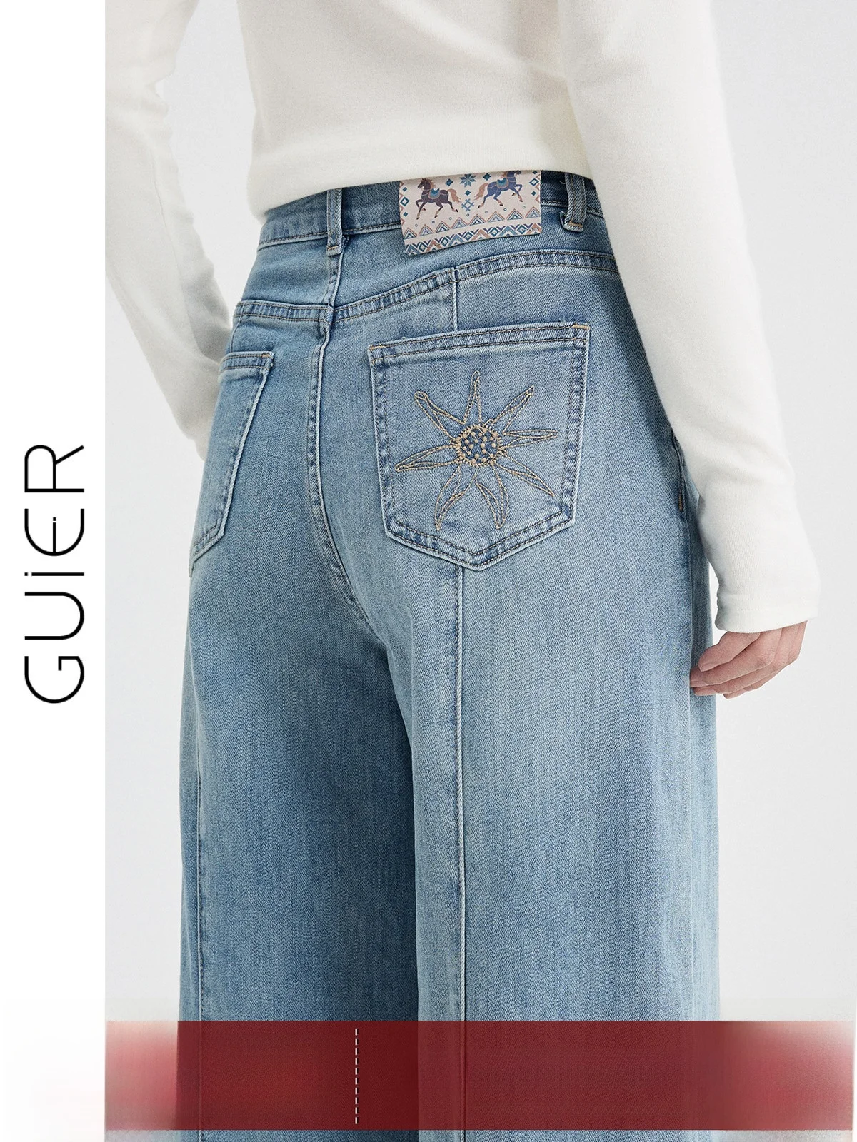 High Waist Straight Leg Embroidered Denim Jeans Women's Spring Casual Versatile Loose Wide Leg Pants Spring 2026 New Arrival
High Waist Straight Leg Embroidered Denim Jeans Women's Spring Casual Versatile Loose Wide Leg Pants Spring 2026 New Arrival