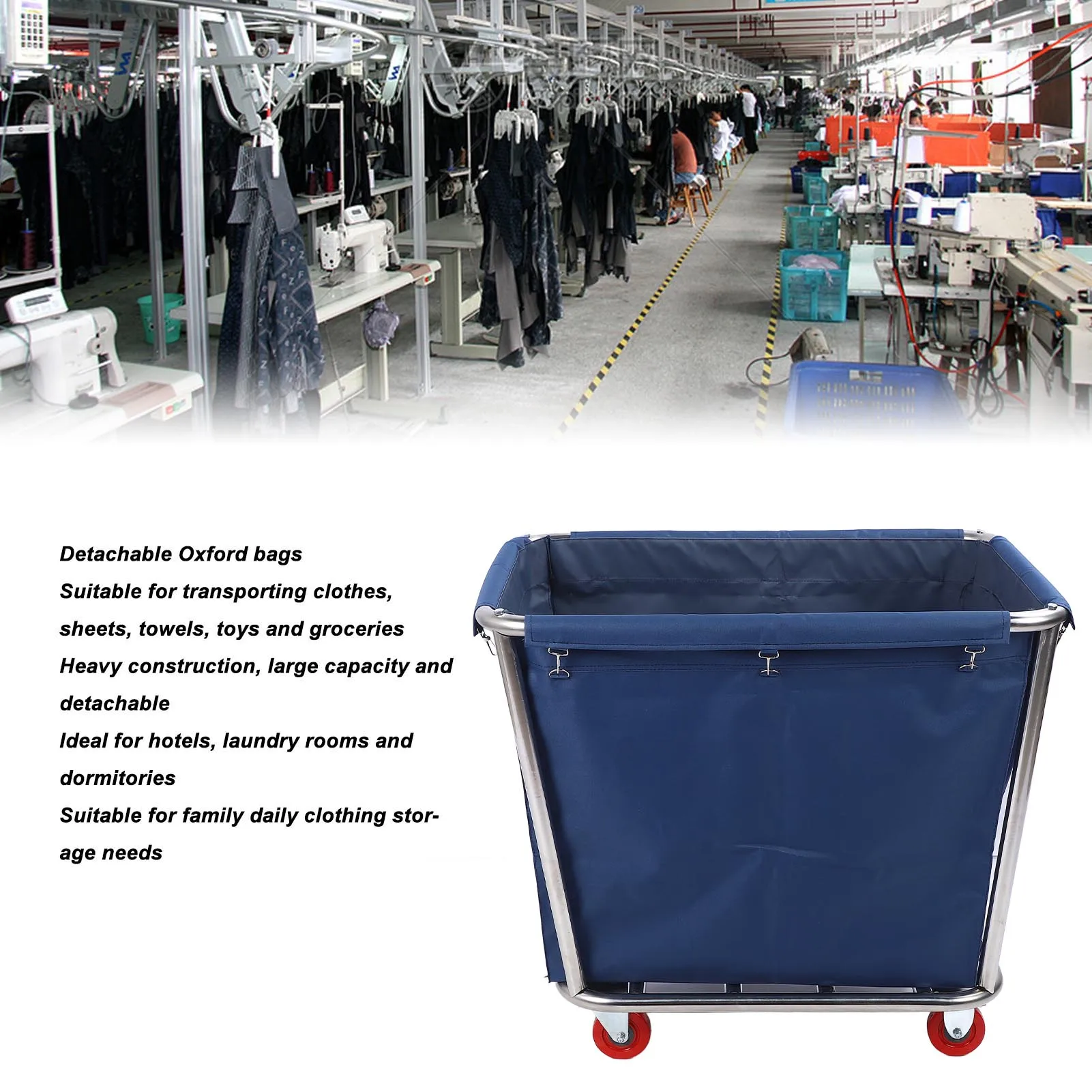 Commercial Laundry Car Heavy Duty Stainless Steel Basket Industrial Rolling Hamper 350L 350L Commercial Laundry Cart
Commercial Laundry Car Heavy Duty Stainless Steel Basket Industrial Rolling Hamper 350L 350L Commercial Laundry Cart